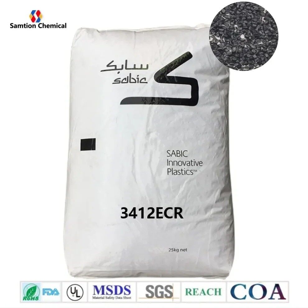 Sabic Lexan 3412ECR 20% Glass Fiber Filled non-chlorinated non-brominated high stiffness applications flame retardant