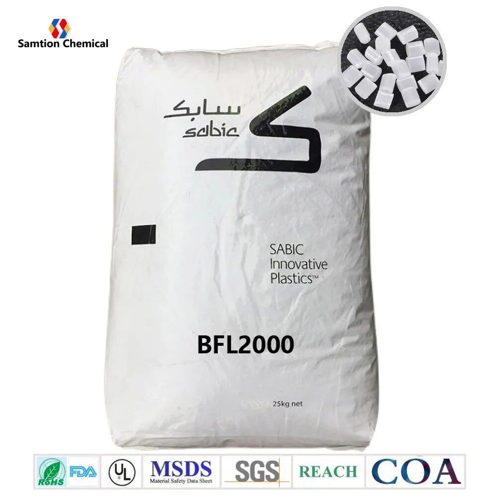 Sabic Lexan BFL2000 Non-Brominated, Non-Chlorinated Flame Retardant PC. Available In Opaque White Colors.